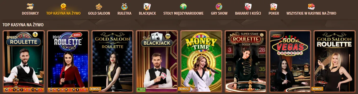 Kasyno na żywo w Stone Vegas